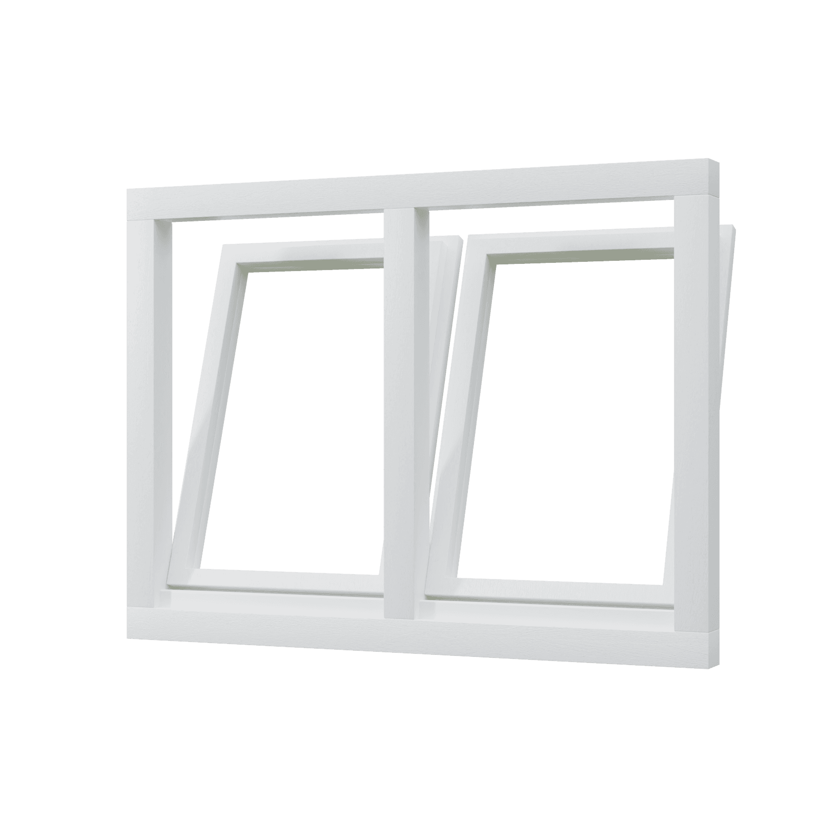 Kiepraam dubbel | 2 vakken | hout